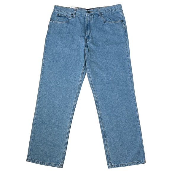 Saddlebred Mens 36x32 Straight Leg Classic Fit Denim Blue Jeans Pants - Picture 1 of 13